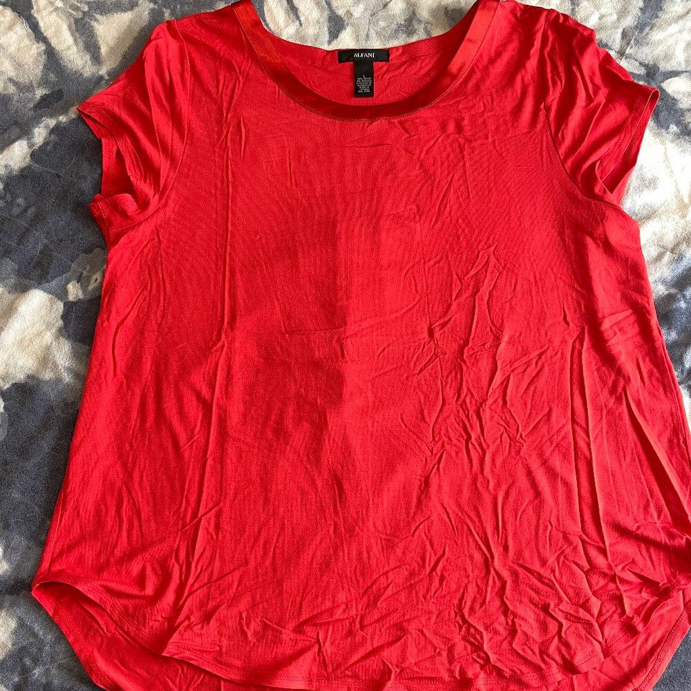 Alfani Cherry Bliss Blouse size L NWT